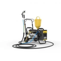 Wagner Pistolet à Peinture 2353393 SuperFinish 23 Plus Aircoat Système De Pulvérisation Spraypack Avec Compresseur AB100 Sur Chariot